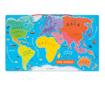 Magnetická dřevěná mapa světa