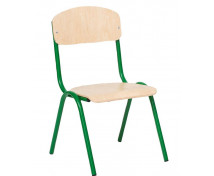 Židlička s kovovou konstrukcí , 31cm zelená