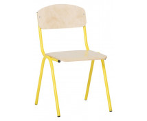 Židlička s kovovou konstrukcí , 35 cm žltá