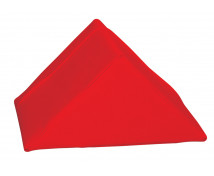 Trojúhelník krátký - koženka/červená