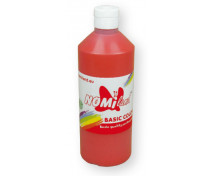 Temperové barvy BasicColor 500ml světle červená
