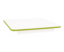 Stolová deska 18 mm, BÍLÁ, čtverec 80x80 cm, zelená