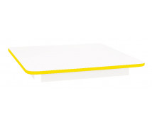Stolová deska 18 mm, BÍLÁ, čtverec 80x80 cm,  žlutá