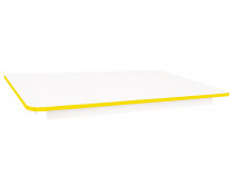 Stolová deska 18 mm, BÍLÁ, obdélník 125x80 cm,  žlutá