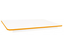 Stolová deska 18 mm, BÍLÁ, obdélník 125x80 cm,  oranžová