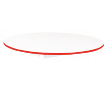 Stolová deska 18 mm, BÍLÁ, 125 cm, červená