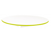 Stolová deska 18 mm, BÍLÁ, kruh 125 cm, zelená