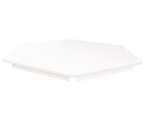 Stolová deska 18 mm, BÍLÁ, šestiúhelník 80 cm, bílá