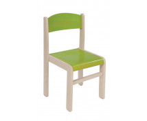 Dřevěná židle JAVOR BĚLENÝ-zelená, 31 cm VYP