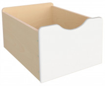 Dřevěný úložný box - Velký - bílý