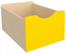 Dřevěný úložný box - Veľký - žlutý
