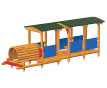 Dětské hřiště - Lokomotiva s vagónem