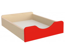 Dřevěný úložný box - Malý - červený