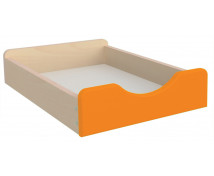 Dřevěný úložný box - Malý - oranžový