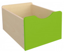 Dřevěný úložný box - Veľký - zelený
