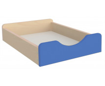 Dřevěný úložný box - Malý - modrý