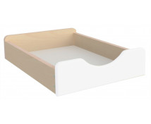 Dřevěný úložný box - Malý - bílý