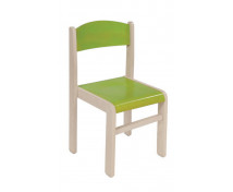 Dřevěná židle JAVOR BĚLENÝ-zelená, 38 cm VYP