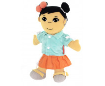 Textílní panenka na zapínaní - Asijská dívka