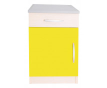 Elegantní skříňka se zásuvkou - žlutá