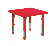 Stol.deska plast.čtvercová červená