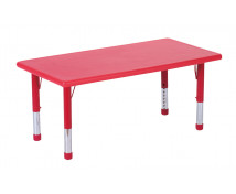 Stol.deska plast.obdelník. červená