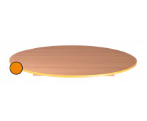[Stolní deska 18 mm, BUK, kruh 125 cm, oranžová]