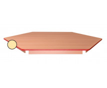 Stolní deska 18 mm, BUK, šestiůhelník 60 cm, buková