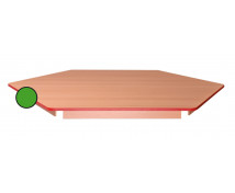 Stolní deska 18 mm, BUK, šestiůhelník 60 cm, zelená