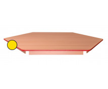 Stolní deska 18 mm, BUK, šestiůhelník 60 cm, žlutá