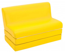 Rozkládací pohovka- výška sedu 30 cm žlutá