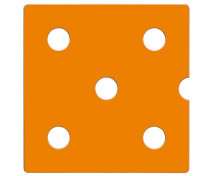 Dvířka Numeric 5 - oranžové