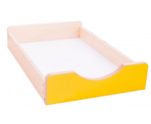 Dřevěný úložný box Numeric - Malý-žltý