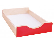 Dřevěný úložný box Numeric - Malý-červený