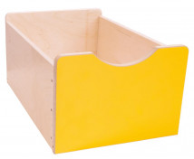 Dřevěný úložný box Numeric - Veľký-žltý