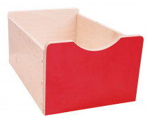 Dřevěný úložný box Numeric - Veľký-červený