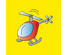 Polštářek s motivem - vrtulník