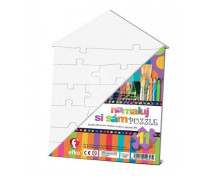 Namaluj si vlastní puzzle - Domeček