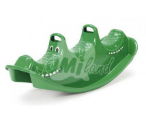 Houpačka třímístní - zelený krokodýl