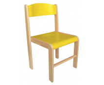 Dřevěná židlička BUK žlutá 26 cm