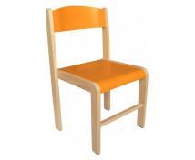Dřevěná židlička BUK oranžová 35 cm