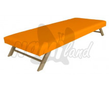 Sklápěcí lehátka s nepromokavým potahem, oranžové 130 x 55 x 22 cm