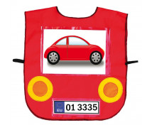 Vestička autíčko - červená