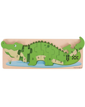 Krokodýl - puzzle s množstvím