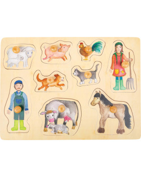 Vkládací puzzle - Na farmě (9 dílků)