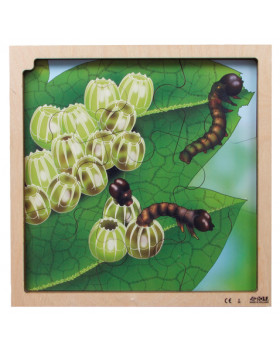 Vrstvové puzzle - Životní cyklus motýla