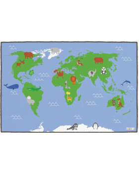 Kobercová podložka - Mapa světa
