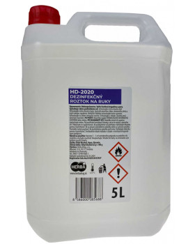 DIXI HD-2020 - tekutá dezinfekce bezoplachová s alkoholem, 5 L