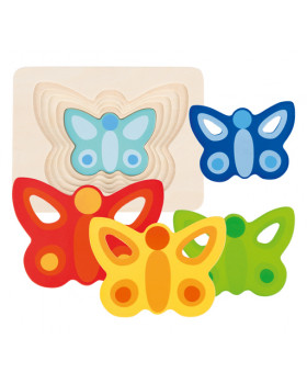 Vrstvené puzzle-Motýli