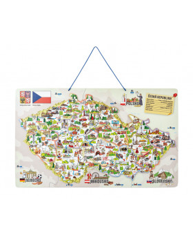 Dřevěné magnetické puzzle -Česko